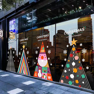 2026 décoration <span class=keywords><strong>de</strong></span> noël autocollants verre fenêtre autocollants mise en page grande fenêtre arbre <span class=keywords><strong>de</strong></span> noël statique porte autocollants grilles <span class=keywords><strong>de</strong></span> fenêtre - Product Image 5