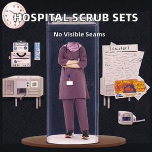 Uniformes de Hospital al por Mayor, Uniforme de Enfermería, Top de Manga Corta, Traje de Mono, Conjuntos de Uniformes Médicos Unisex de Spandex, Jersey de Verano - Product Image 2