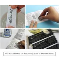 Ruban de transfert thermique en résine de cire de haute qualité, lavable, encre couleur, film de résine, compatible avec Zebra