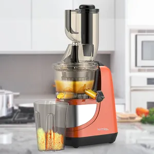 Fabricante de jugo de zanahoria para el hogar de fácil limpieza Auger presse-agrumes licuadora portátil Boca Grande 3 en 1 exprimidor lento de prensa en frío