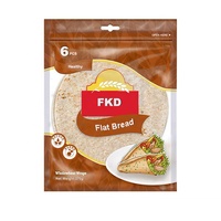 Sacs à pain refermables personnalisés avec fermeture éclair, pochettes plates à trois soudures latérales en plastique pour l'emballage de tortillas, pains plats et pains pita