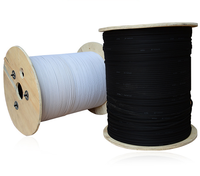 Cable de Fibra Óptica de Interior FTTH, Fabricado en Fábrica, Forma Plana, 2 Núcleos, G657 G652, Cubierta LSZH Blanca