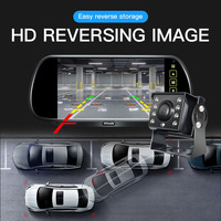 XYD rétroviseur moniteur caméra de recul moniteur sans fil 7 pouces écran de voiture AHD 1080P TFT LCD universel 5W 800X480