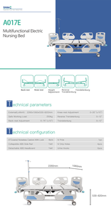 Tempat tidur listrik ICU Premium dengan CPR satu SENTUH & sistem pengaman peredam - Product Image 4