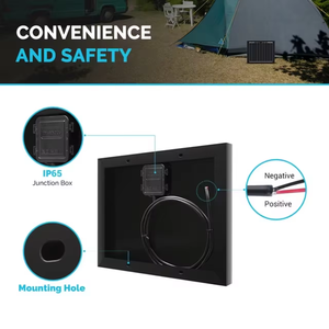 OEM <span class=keywords><strong>Solar</strong></span> Panrl 50w 30W 20w 10w 5w 18V小型電子機器や屋外活動を充電するための単結晶太陽電池パネル - Product Image 2