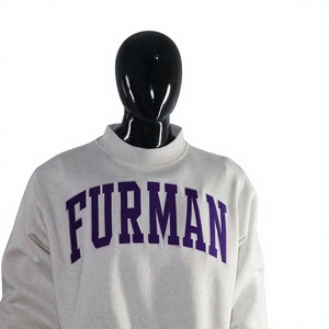 Furman Crew <b>Neck</b> Sweatshirt White Oversized Women's <b>Mock</b> <b>Neck</b> Sweatshirt Custom Logo Cotton Blend Pullover Fashion Brand OEM Man - Product Image 5