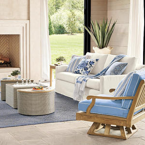 <span class=keywords><strong>Sedia</strong></span> Girevole in Legno di Teak Massiccio per Esterni, Arredamento da <span class=keywords><strong>Giardino</strong></span> Moderno con Cuscini Confortevoli - Product Image 2