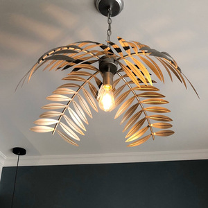 Custom American Style Vintage Ceiling <b>Lights</b> Hotel Lobby Decor Leaf Metal <b>Chandeliers</b> - Product Image 3