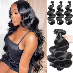 Livraison Gratuite Lot de 3 Bundles de Cheveux Humains Brésiliens Ondulés, Extensions de Cheveux Humains Vierges Brésiliens Non Transformés avec Cuticules Alignées - Product Image 4