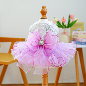 Robe de mariée bleue style princesse Galaxie <span class=keywords><strong>pour</strong></span> chiens et chats, robe de soirée élégante en tulle bouffant <span class=keywords><strong>pour</strong></span> animaux de compagnie, tenue de fête d'anniversaire - Product Image 6
