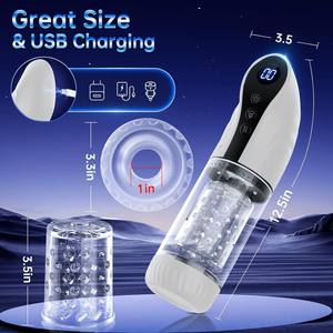 Vibromasseurs rotatifs à 9 fréquences pour <span class=keywords><strong>Fleshlight</strong></span>, jouet sexuel pour hommes, masturbateurs automatiques, gobelets sexuels pour hommes - Product Image 5