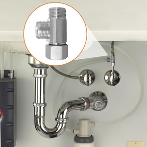 2 pièces <span class=keywords><strong>Robinet</strong></span> d'arrêt d'angle en laiton nickelé, type T, avec entrée COMP 3/8 et <span class=keywords><strong>double</strong></span> <span class=keywords><strong>sortie</strong></span> pour <span class=keywords><strong>robinet</strong></span>, rinçage de verres, <span class=keywords><strong>lave</strong></span>-<span class=keywords><strong>vaisselle</strong></span>, réservoir de toilettes - Product Image 3