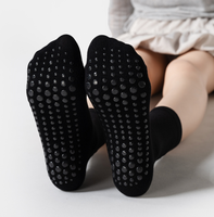 Nouvelles chaussettes de yoga, pilates et ballet en coton brodé avec nœud, design personnalisé, antidérapantes, collection Printemps-Été 2026