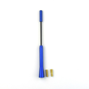 Antenne de radio de voiture en alliage d'aluminium AM FM, antenne de véhicule à usage général, noir, rouge, bleu, argent - Product Image 5