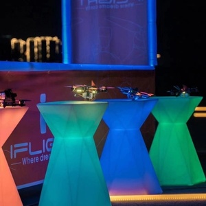 แผงน้ำบับเบิ้ลไฟ LED เปลี่ยนสีแบบทันสมัยไฟ LED สำหรับคอกเทล LED ทรงลูกบาศก์โต๊ะกาแฟพลาสติก LED - Product Image 4