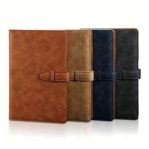 Libreta con Cubierta de Cuero Personalizada con Logotipo Grabado, Agenda con Tapa Blanda, Planificador, Artículos de Oficina con Cierre de Hebilla - Product Image 3