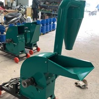 Broyeur à marteaux à double arbre pour paille, matériaux secs/humides, moteur/engrenage, capacité 2T/H