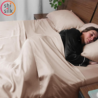Parure de lit ShiSilk 100% bambou tissé simple 300TC écologique, kit 3 pièces pour mariage, toutes saisons, grand lit (double) 93*96