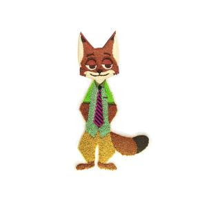 Toppe Ricamate in Ciniglia <span class=keywords><strong>Mr</strong></span>. Fox Pazzo, Simpatici Cartoni Animati per Bambini, Design Personalizzato Ecologico - Product Image 4