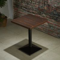 Ensemble de table et chaises carrées en bois pour restaurant, usage commercial moderne, café, salon de thé, pâtisserie, bar à café, boutiques