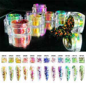 Paillettes ultra-fines à effet de déformation pour ongles, revêtement en résine, pigment, vernis à ongles - Product Image 3