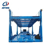 Semi-remorque porte-voitures à double étage de marque AOTONG, robuste, à 2 essieux, avec rampe de levage hydraulique pour le transport de 6 à 10 véhicules