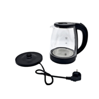 Bouilloire électrique Factory Direct 1.8L avec contrôle de la température et maintien au chaud Fonction 1500W Bouilloire noire en plastique verre pour un usage domestique