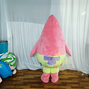 Funtoysプロカスタム広告映画漫画コスプレピンクパトリックスターマスコットぬいぐるみ動物衣装 - Product Image 3