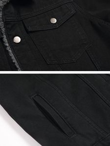 Chaqueta Vaquera Extra Grande Personalizada para Hombre, Chaqueta Vaquera Vintage Lavada con Botones para un Estilo Casual - Product Image 4