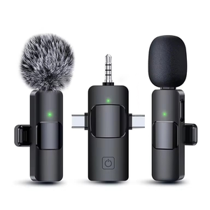 K15 Microphone Lavalier 3-en-1 plus abordable, utilisé pour l'<span class=keywords><strong>enregistrement</strong></span> vidéo de microphone sans fil multi-appareils - Product Image 1