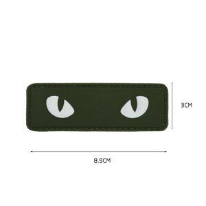 Parche de PVC 3D Luminoso con Ojos de Gato, Táctico, Cosido, para Casco, Identificación de Compañero de Equipo, Color Personalizado, Calidad Suave - Product Image 4