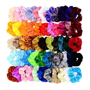 CHENGHE personalizado 55 cores veludo rabo de cavalo titular cabelo scrunchies mulheres scrunchies para decoração veludo cabelo laços acessórios OEM