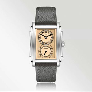 Reloj Analógico de Cuarzo Clásico Retro de 42 mm, Caja de Acero Resistente al Agua con LED, Correa de Cuero de 20 mm, Cristal de Zafiro Miyota, Forma Cuadrada, Alta Gama - Product Image 5
