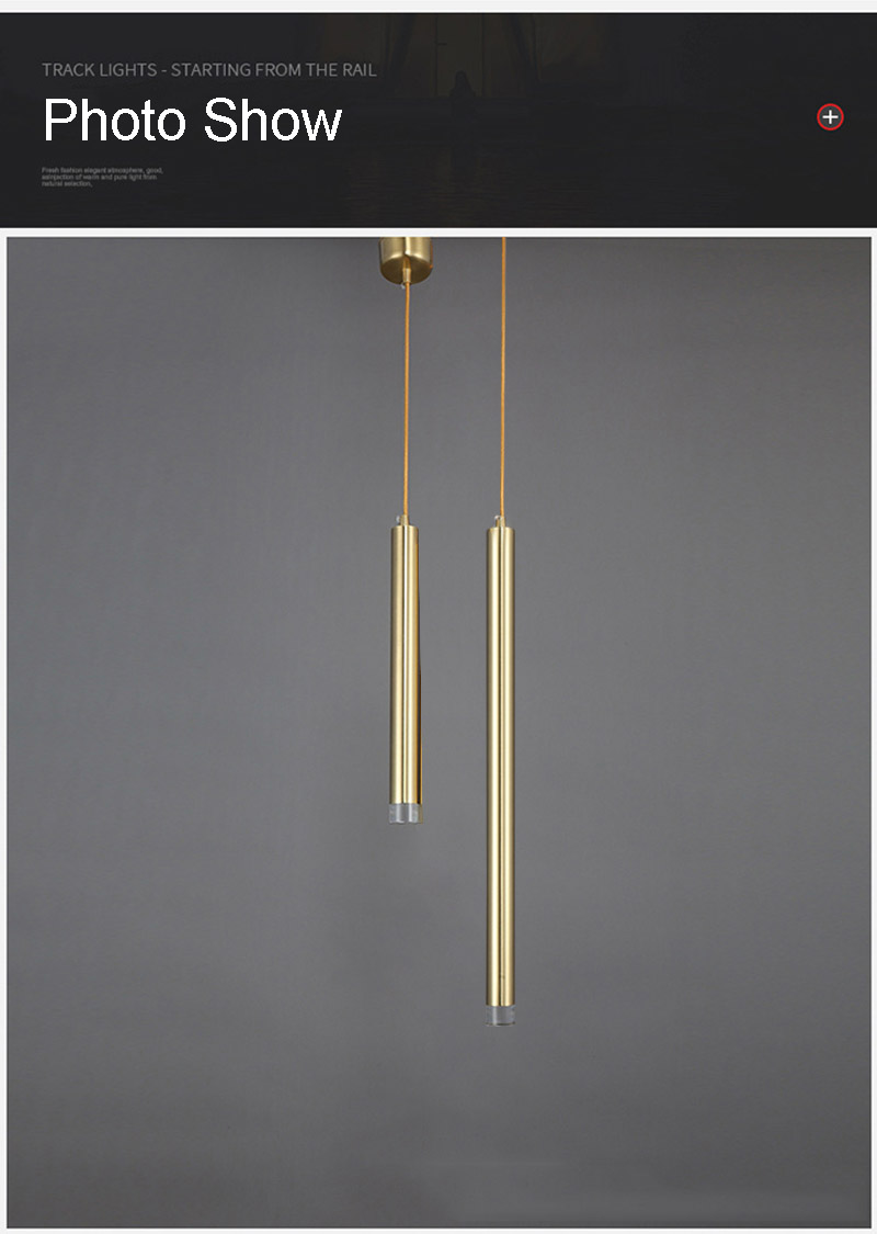 Copper Pendant Lights 30cm 50cm COB Chip Dinning Room Kitchen Table Daily Lighting Loft Hotel Modern Hang Pendant Lamps