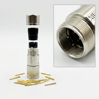 Joint d'étanchéité de câble M17-17p-F en zinc pour automatisation industrielle, IP67, basse tension, 6-12mm, étanche, pour servomoteur industriel
