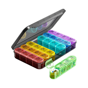 Odaro BPA-free trường hợp Thuốc Du Lịch lớn 7 ngày tổ chức thuốc hàng tuần 28 ngăn 4 lần hộp thuốc hàng ngày cho thuốc Vitamin - Product Image 1