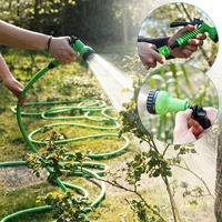 Tuyau d'arrosage rétractable haute pression 50 pieds 100 pieds Buse de pulvérisation d'eau en caoutchouc polyester robuste Tuyaux d'arrosage durables