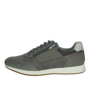 Baskets basses décontractées en cuir gris Geox pour homme U45H5B 0EKPT - Product Image 1