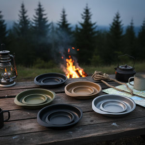 Plat à soupe classique durable en acier inoxydable solide pour le camping en plein air et le barbecue - Product Image 1