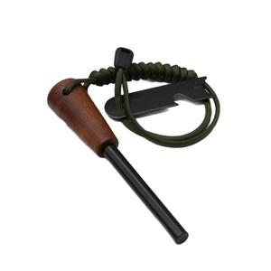 Allume-feu en magnésium avec manche en bois 10100, outil de survie pour le camping et les activités de plein air, étanche et résistant au vent - Product Image 2