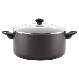 Food Grade Industrial Cooking Pot Aluminum Non stick Coating stock pot sauce pot with double bakelite handel