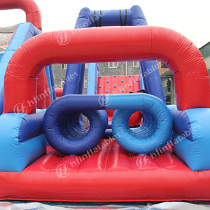 Carrera de obstáculos inflable de grado comercial-Casa de rebote gigante, combinación de tobogán y escalada para adultos y niños - Product Image 5