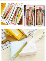 Boîtes en papier d'emballage de pain de Toast de dessin animé, boîte de Sandwich en Carton de petit déjeuner d'œuf