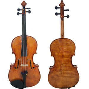 Violin chuyên nghiệp cao cấp dành cho sinh viên đại học, làm bằng gỗ nguyên khối, kiểu dáng biểu diễn, thủ công, mặt đàn gỗ thông và lưng đàn gỗ phong. - Product Image 6