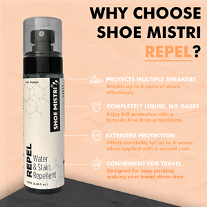 Spray hydrofuge et anti-taches Shoe Mistri 100ML pour cuir, daim, nubuck, toile, baskets, bottes, protection imperméable - Product Image 3