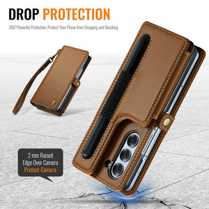 Nouveau Design 2024 CaseMe <span class=keywords><strong>pour</strong></span> Samsung Z Fold 6 Étui Support Béquille <span class=keywords><strong>Cuir</strong></span> de Sublimation <span class=keywords><strong>pour</strong></span> Samsung Z Fold 6 5 4 3 Étui Portefeuille - Product Image 4