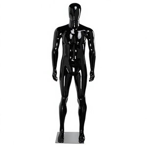 <span class=keywords><strong>Mannequin</strong></span> Femme Noir Brillant avec Tête, 68,9 Pouces, en Plastique, Présentoir de Vêtements en Pose Debout <span class=keywords><strong>sur</strong></span> <span class=keywords><strong>Socle</strong></span> en Verre - Product Image 3