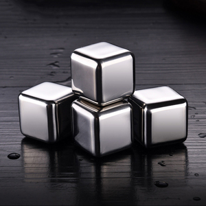Cubito de hielo cuadrado de acero inoxidable reutilizable, piedra para <span class=keywords><strong>vino</strong></span>, whisky, bebidas refrescantes - Product Image 3