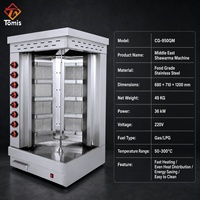 Machine à shawarma au gaz professionnelle de grande capacité, double tête, 8 brûleurs, 36 KW, en acier inoxydable, gril à kebab pour restaurant et restauration