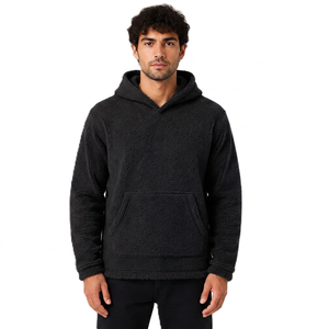 Sweat-shirt à capuche en sherpa thermique pour homme, personnalisé, épais et moelleux, en polaire, pour l'hiver, 100% polyester - Product Image 1